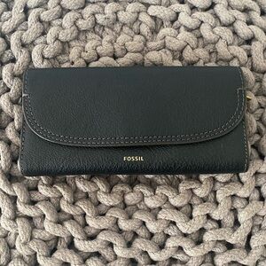 Fossil black leather wallet